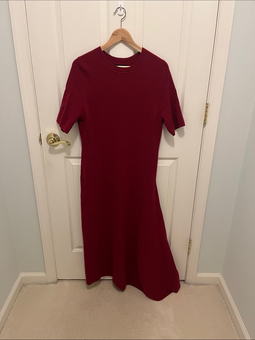 Banana Republic Burgundy Midi Knit Dress